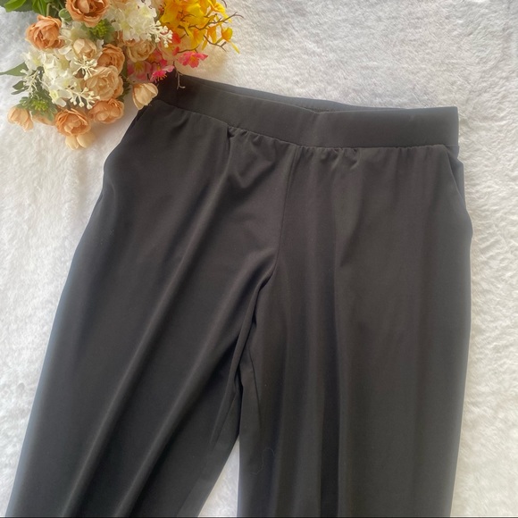 H by Halston Silky Black Loose Genie Pants Joggers - Picture 7 of 7